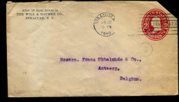 Cover To Antwerp, Belgium - "The Will & Baumer Co, Syracuse, N.Y." - Lettres & Documents