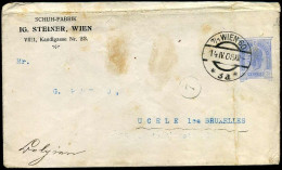 Cover To Brussels, Belgium - 'IG. Steiner, Schuh-Fabrik, Wien' - Lettres & Documents
