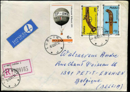 Registered Cover To Petit-Enghien, Belgium - Lettres & Documents