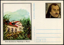 Postcard - Dom Kazimierza Pulaskiego W Warce - Stamped Stationery
