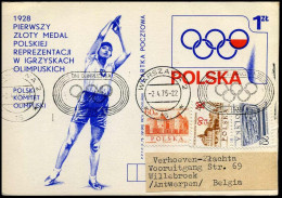 Postcard - 1928 Pierwszy Zloty Medal Polskiej ... - Enteros Postales