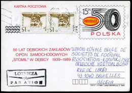 Postcard - 50 Lat Debickich Zakladow Opon Samochodowych "Stomil" ... - Stamped Stationery