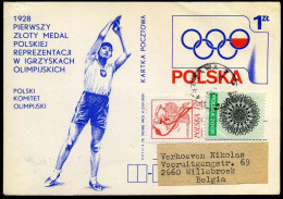 Postcard - 1928 Pierwszy Zloty Medal Polskiej ... - Entiers Postaux