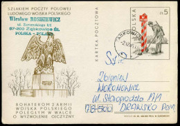 Postcard - Szlakiem Poczty Polskiej Ludowego Wojska Polskiego - Enteros Postales