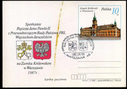 Postcard -  Spotkanie Papiez Jana Pawla II Z Przewodniczacym Rady Panstwa PRL ... - Entiers Postaux