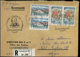 Registered Cover To Petit-Enghien, Belgium - Brieven En Documenten