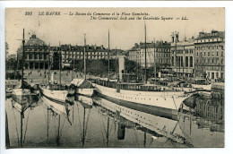 CPA Voyagé 1924 * LE HAVRE Le Bassin Du Commerce Et La Place Gambetta ( Bateaux ) LL Editeur - Portuario