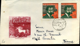 Cover From Prague To St Quentin, France - Briefe U. Dokumente