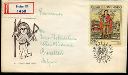 Registered Cover From Bratislava To Brussels, Belgium - Briefe U. Dokumente