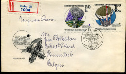 Registered Cover From Prague To Brussels, Belgium - Briefe U. Dokumente