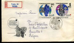 Registered Cover From Prague To Brussels, Belgium - Briefe U. Dokumente