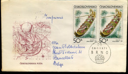 Cover From Brno To Brussels, Belgium - Storia Postale