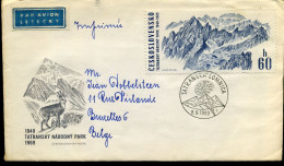 Cover From Prague To Brussels, Belgium - Lettres & Documents