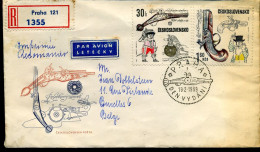 Registered Cover From Brno To Brussels, Belgium - Lettres & Documents