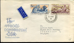 Cover From Prague To Brussels, Belgium - Covers & Documents