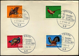 Postkarte - Mi 464/67 Mit Sonderstempel : Bundesgartenschau 1965, Essen - Lettres & Documents