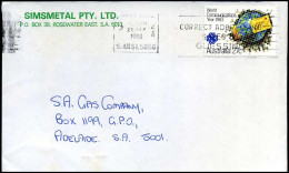 Cover To Adelaide - 'Simsmetal PTY. Ltd, Rosewater East' - Cartas & Documentos