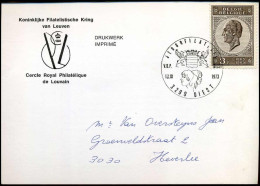 Postkaart : "Koninklijke Filatelistitsche Kring Van Leuven / Cercle Royal Philtélique De Louvain" - Covers & Documents