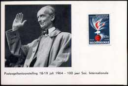 1290 Op Souvenir - Postzegeltentoonstelling 1964 - 100 Jaar Soc. Internationale - Brieven En Documenten