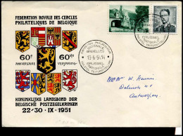 Cover - "Fédération Royale Des Cercles Philatéliques De Belgique / Koninklijke Landsbond Der Belgsiche Postzegelkringen' - Covers & Documents
