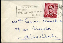 925 Op Kleine Omslag Naar Middelkerke - Storia Postale