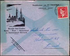 N° 910 Op Cover Naar Nationale Kas Voor Oorlosgpensioenen Te Brussel - 'Stadsbestuur Van Sint-Truiden' - Lettres & Documents