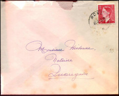 N° 910 Op Cover Naar Quaregnon - Cartas & Documentos