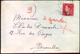 N° 910 Op Cover Naar Bruxelles - Lettres & Documents