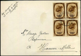 488 In Blok Van 4 Op Postkaart Naar Hamme-Mille - Briefe U. Dokumente