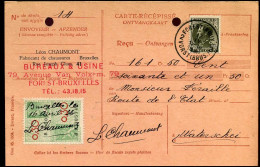 N° 401 Op Ontvangkaart / Carte-Récépisse - Met Fiscale Zegel Van 0,30 Frank - Lettres & Documents
