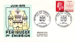 FDC 1970 IMPRIMERIE DE PERIGUEUX - 1970-1979