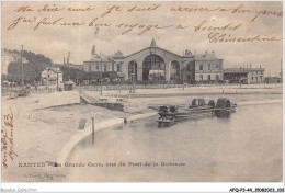 AFQP3-44-0253 - NANTES - La Grande Gare - Vue Du Pont De La Rotonde  - Nantes