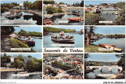 AFQP3-44-0202 - Souvenir De VERTOU - La Vedette Devant Le Château De Motte-chaix - La Chaussée - Le Pont Du Chêne  - Nantes