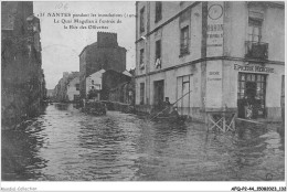 AFQP2-44-0169 - NANTES Pendant Les Inondations - Le Quai Magellan à L'entrée De La Rue Des Ollivettes  - Nantes