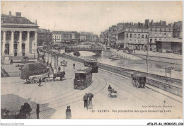 AFQP2-44-0121 - NANTES - Vue Perspective Des Quais Bordant La Loire  - Nantes