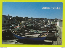 76 QUIBERVILLE Vers Veules Les Roses En 1995 La Flottille De Bateaux De Pêche VOIR DOS Timbre De Gaulle - Veules Les Roses