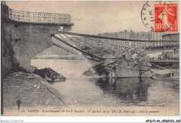 AFQP1-44-0081 - NANTES - écroulement Du Pont Maudit - 16 Juillet 1913 - Côté Du Pont Qui A Cédé Le Premier  - Nantes