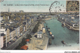 AFQP1-44-0068 - NANTES - Le Quai De La Fosse Et La Ville Pris Du Transbordeur  - Nantes