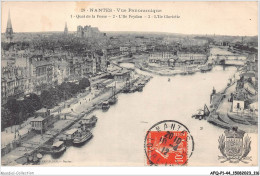 AFQP1-44-0059 - NANTES - Vue Panoramique - Quai De La Fosse - L'ile Feydau - L'ile Gloriette  - Nantes