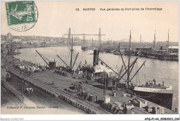 AFQP1-44-0018 - NANTES - Vue Générale Du Port Prise De L'hermitage  - Nantes