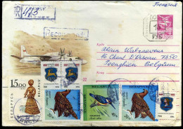 Registered Cover To Petit-Enghien, Belgium - Lettres & Documents