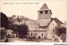 AFGP8-46-0665 - SARRAZAC - Statue De La Vierge Et Place De L'église  - Otros & Sin Clasificación