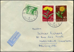 Cover To Marcinelle, Belgium - Brieven En Documenten