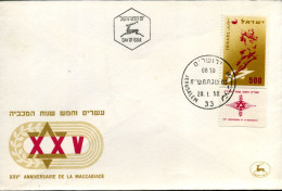 FDC - XXVe Anniversaire De La Maccabiade - FDC