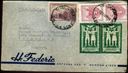Coverfront To Brussels, Belgium - 'H. Federic, Defensa 320, Buenos Aires' - Storia Postale