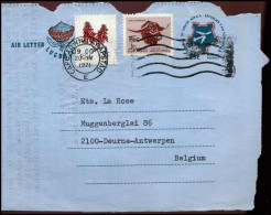 Lugbrief / Aerogramme - To Deurne,  - Aéreo