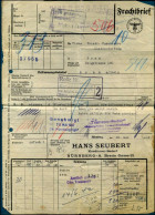 Frachtbrief 1942 - 'Hans Seubert, Konditorei-Bedarf, Nürnberg' - 1900 – 1949