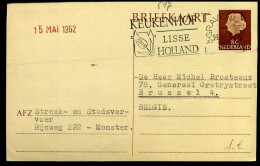 Briefkaart Van 's Gravenhage Naar Brussel, België - Vlagstempel : Keukenhof, Lisse - Covers & Documents