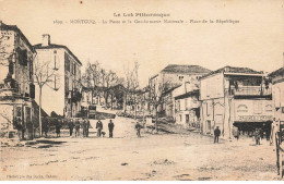 AHJP10-0076- 46 MONTCUQ LA POSTE ET LA GENDARMERIE NATIONALE PLACE DE LA REPUBLIQUE LE LOT PITTORESQUE - Montcuq