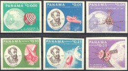 Panama 1966, Verne, Space, Submarine, 6val IMPERFORATED - América Del Sur